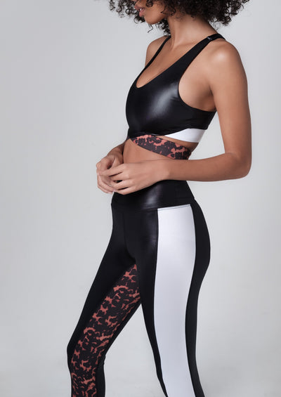 Beach Riot Black White Torte Legging