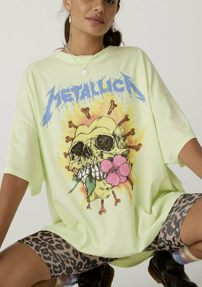 DayDreamer Flower Skull Metallica Tee